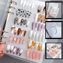 1Set Ins Wearable Nail Tips Storage Album Big Matte Notebook Place For Nail Display 32*25.5cm Useful Albums Storage Holder &*&