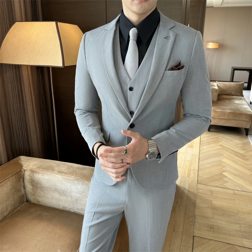Simple One Piece Men's Suit Single Breasted Jacket Fast Shipping Four Seasons Groom Wear Classic Dancing Tuxedo Office Business