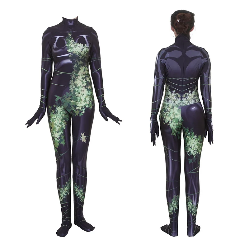 Movie Poison Ivy Adult Children Cosplay Costume Jumpsuit Halloween Cosplay Poison Ivy Clothing