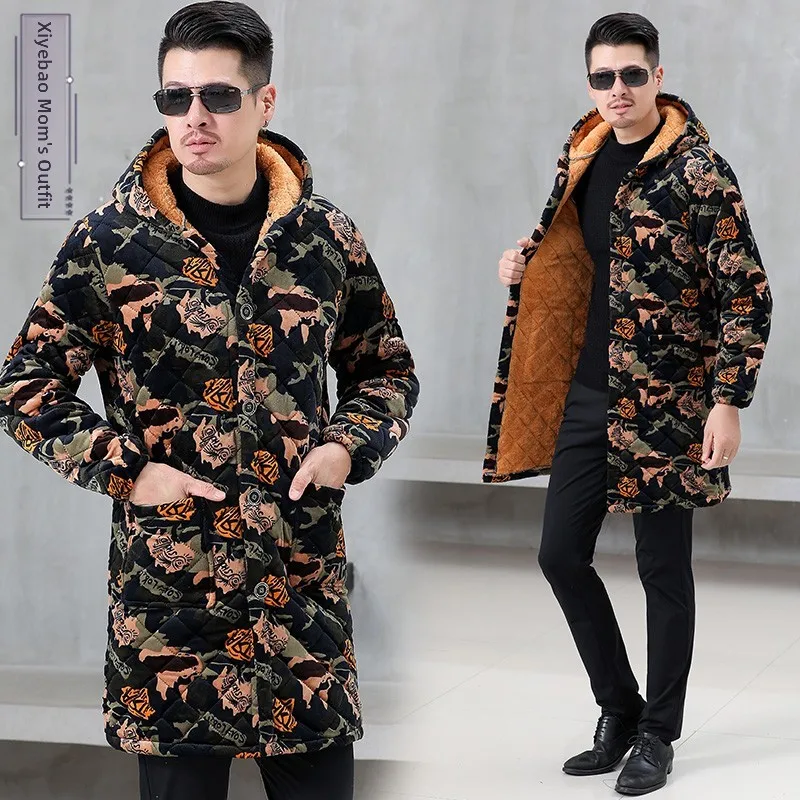 

Утепленная камуфляжная хлопковая куртка с капюшоном для женщин среднего возраста, осенне-зимняя, теплая, на флисовой подкладке, пыле- и грязезащитная