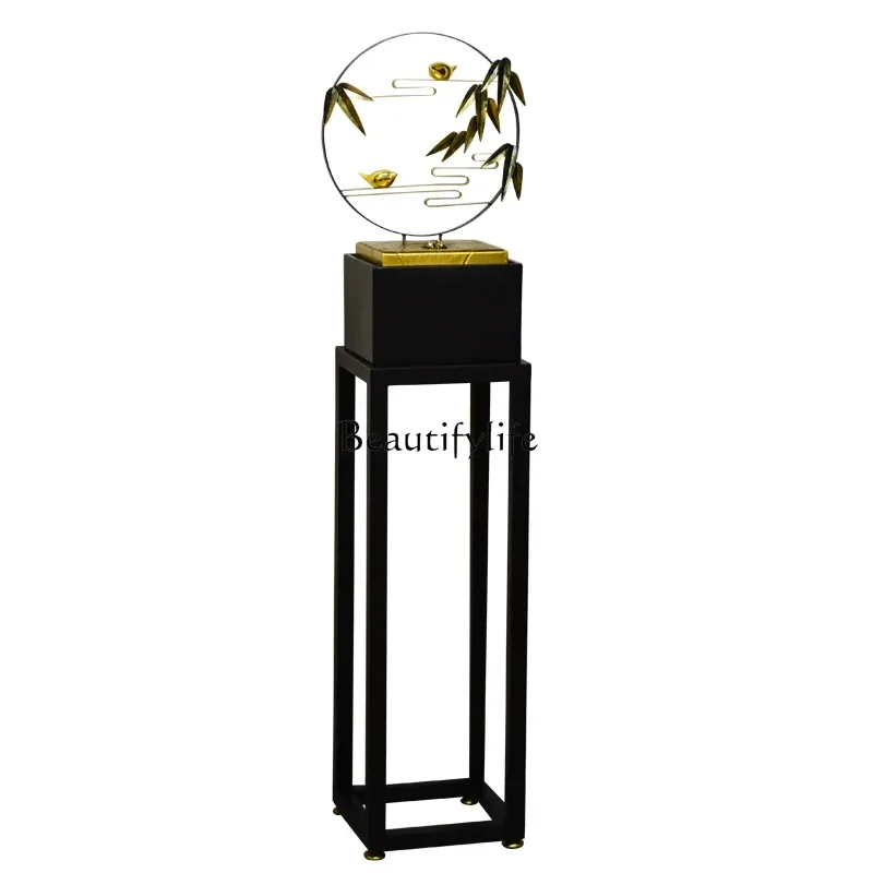 56 New Chinese-style flowing water ornament, living room decoration cycle light luxury fountain water feature feng shui wheel