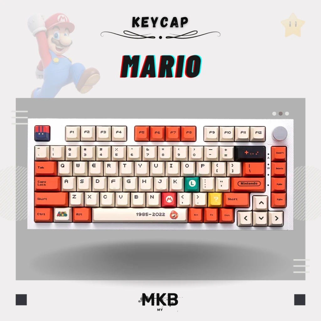 [В наличии] клавиатура для механической клавиатуры Super Ma-rio Nintendo PBT Cherry Profile