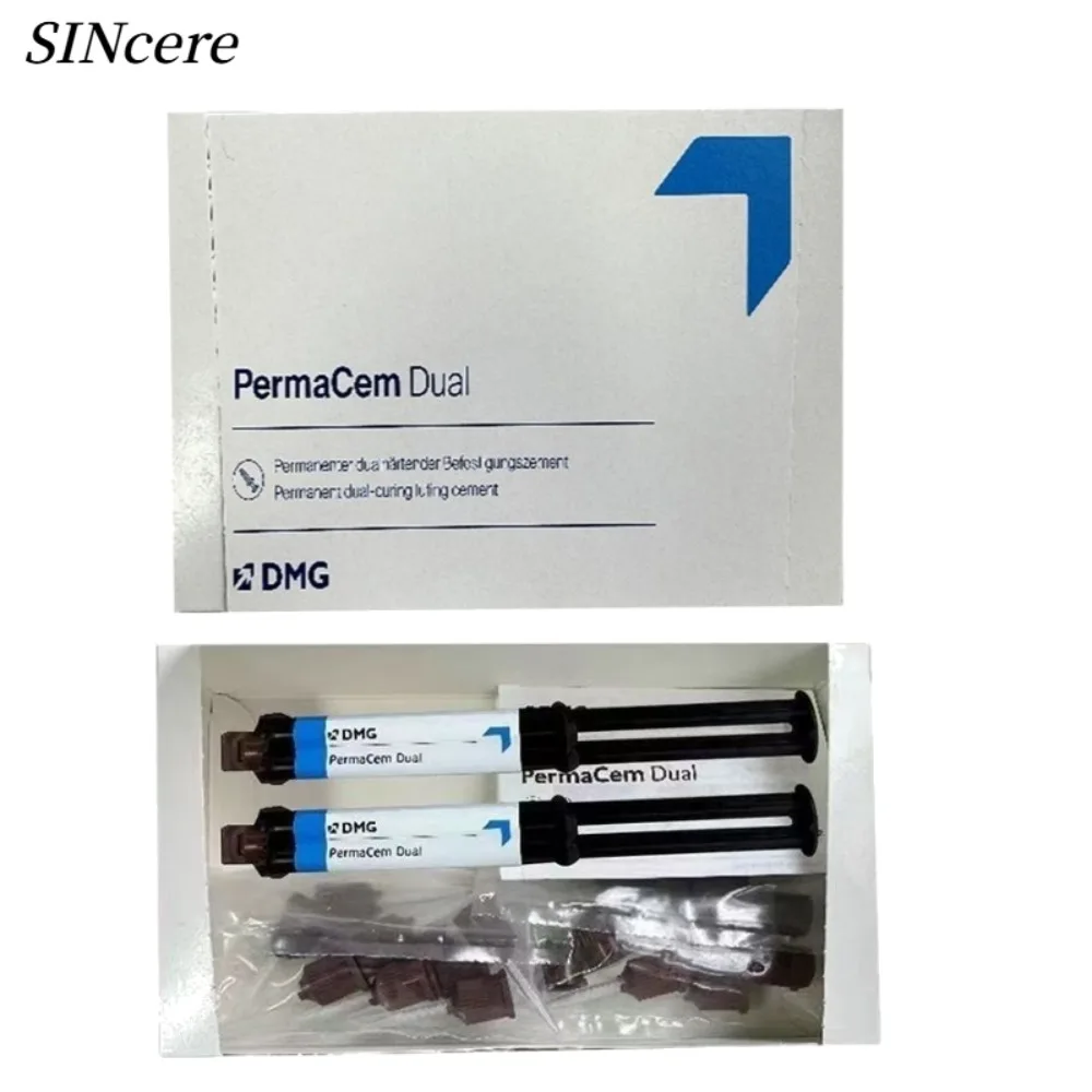 Dual Dental Luting Cement 1g Automatic Mixing Syringe for Ceramic Metal Composite Restorations Dual Cure Resin Cement Material