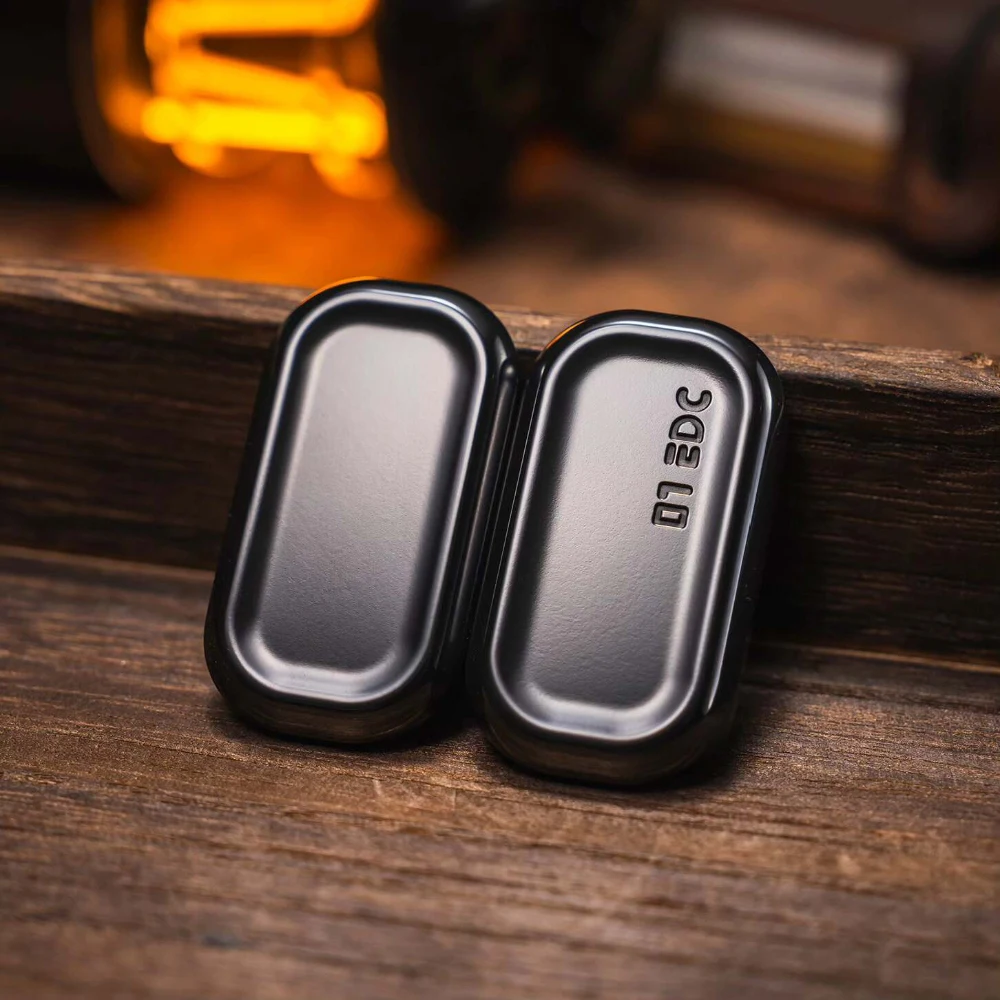 01EDC NO.12 Zirconium Push Slider Shell Fidget Slider Stress Relief Toy Fidget Toys For Adults Original Designs