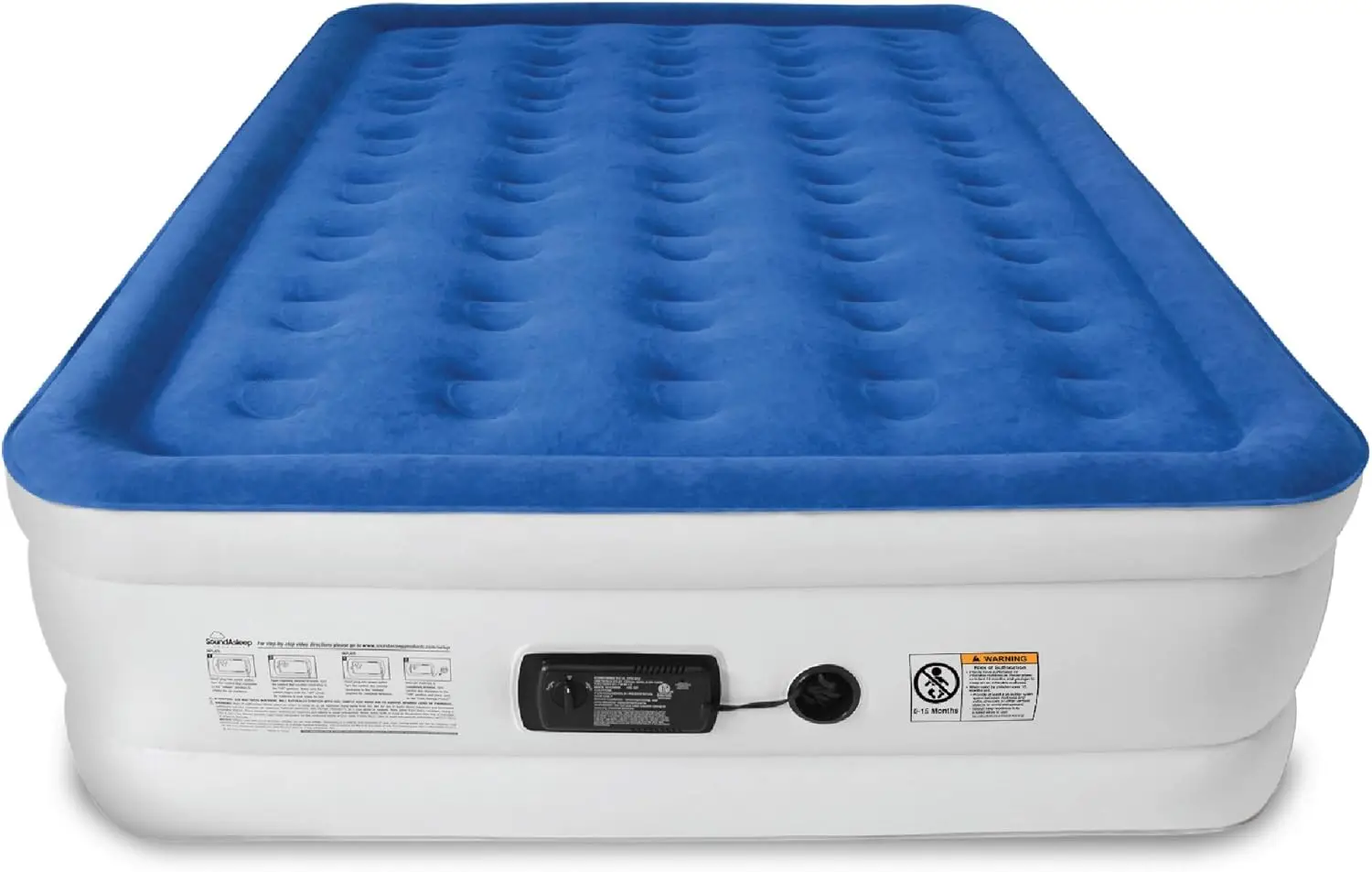 Dream Series Luxury Air Mattress with ComfortCoil Technology & Built-in High Capacity Pump for Home & Camping- Double Height