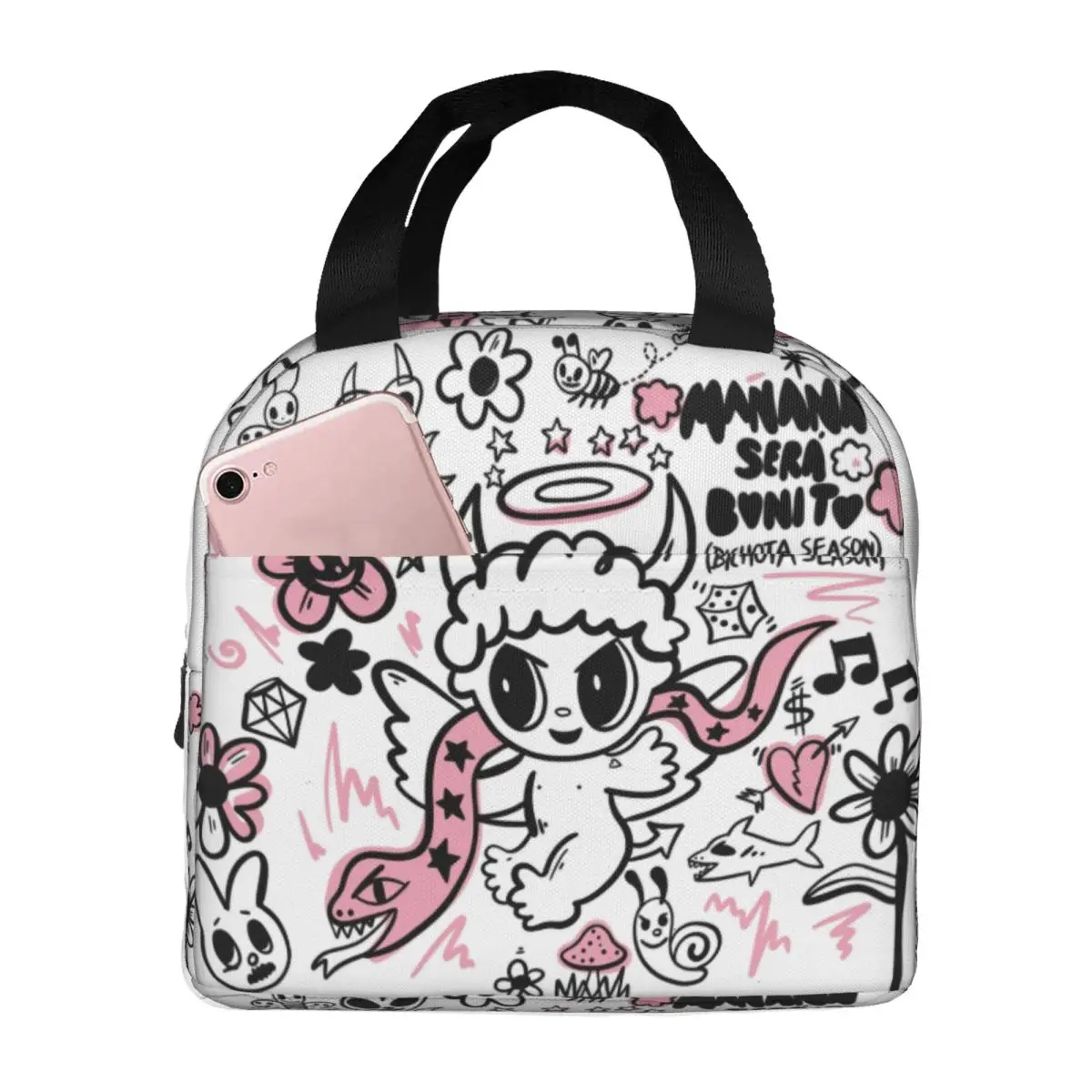 Reggae Ainger Karol G Bichota Season Portable Lunch Boxes Women Waterproof Thermal Cooler Food Insulated Lunch Bag School Office