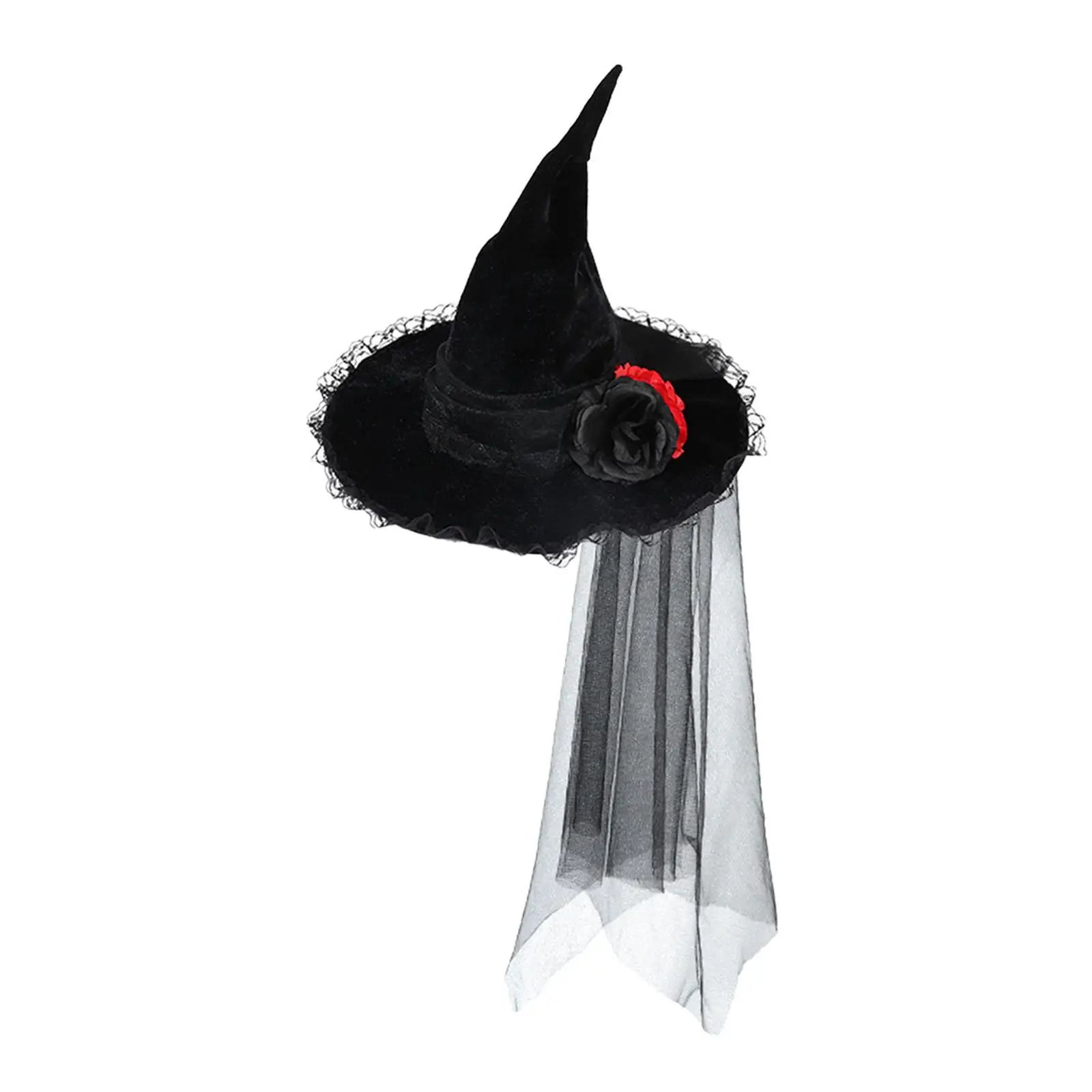 Sombrero de bruja de Halloween, sombrero de bruja puntiagudo para fiesta, vestido de juego de rol