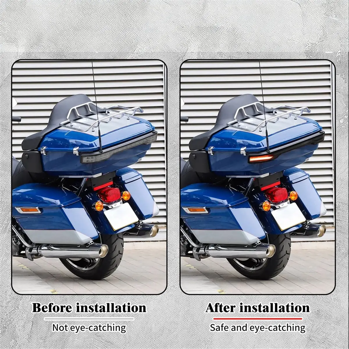 AA19 Motorcycle LED Trunk Pack Light Brake Turn Signal Tail Lamp for Touring Glide Ultra Classic 2014-2025