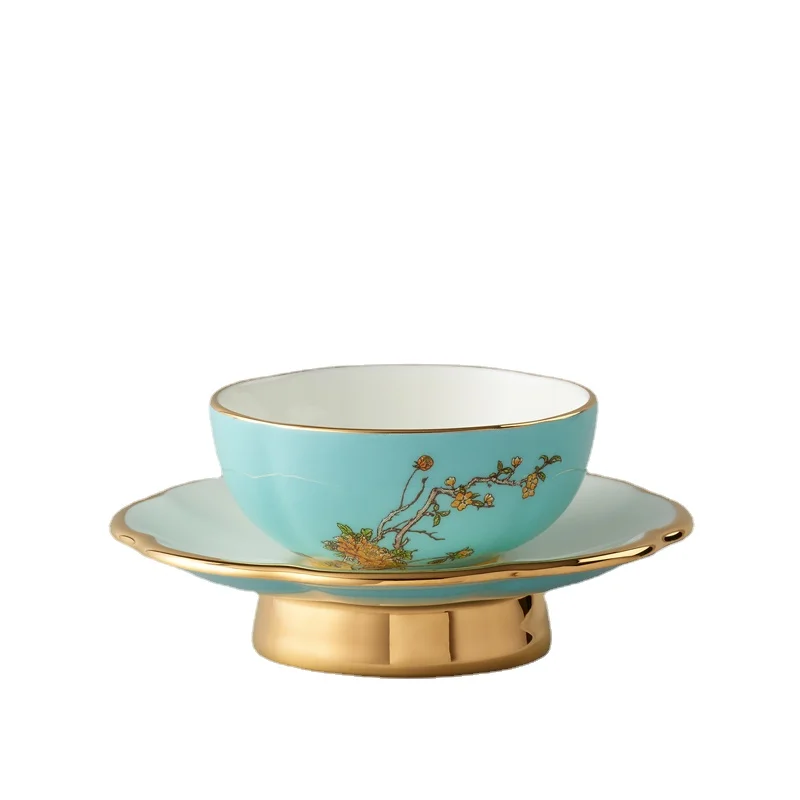 

Lady Porcelain West Lake Blue 2-Head Tea Cup Master Cup Ceramic Cup Chinese Kung Fu Tea Cup