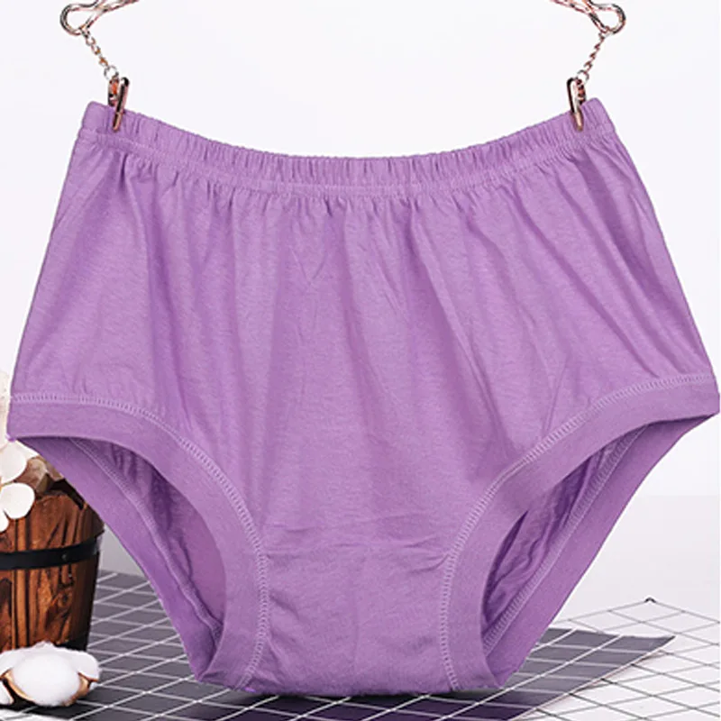 Lady Underwear Middle Aged Women Elderly Cotton High Waist Granny Old Panties Lingerie Spring Fat Plus Size