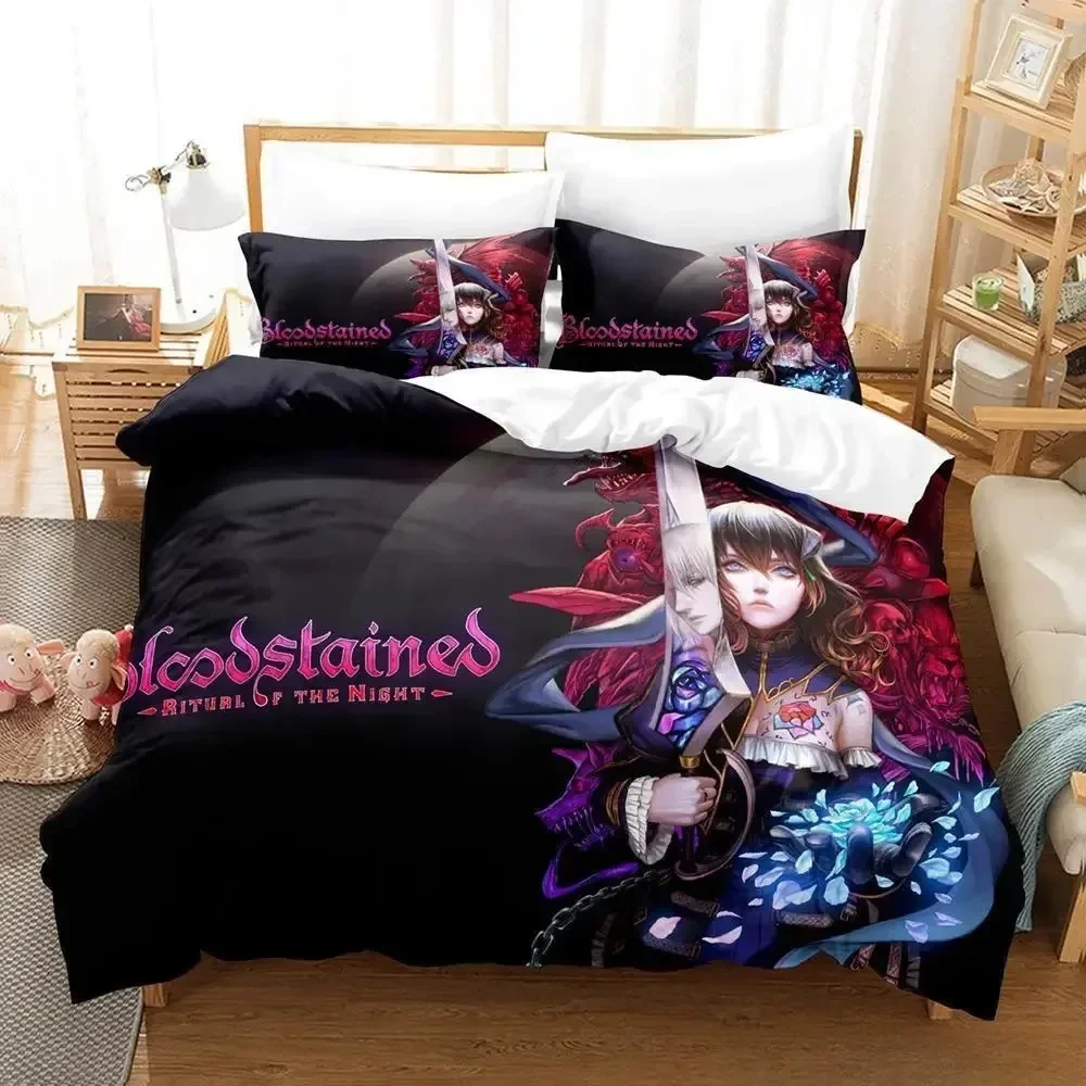 Anime BLOODSTAINED RITUAL OF THE NIGHT Bedding Set Single Twin Full Queen King Size Bed Set Adult Kid Bedroom Duvet cover Sets