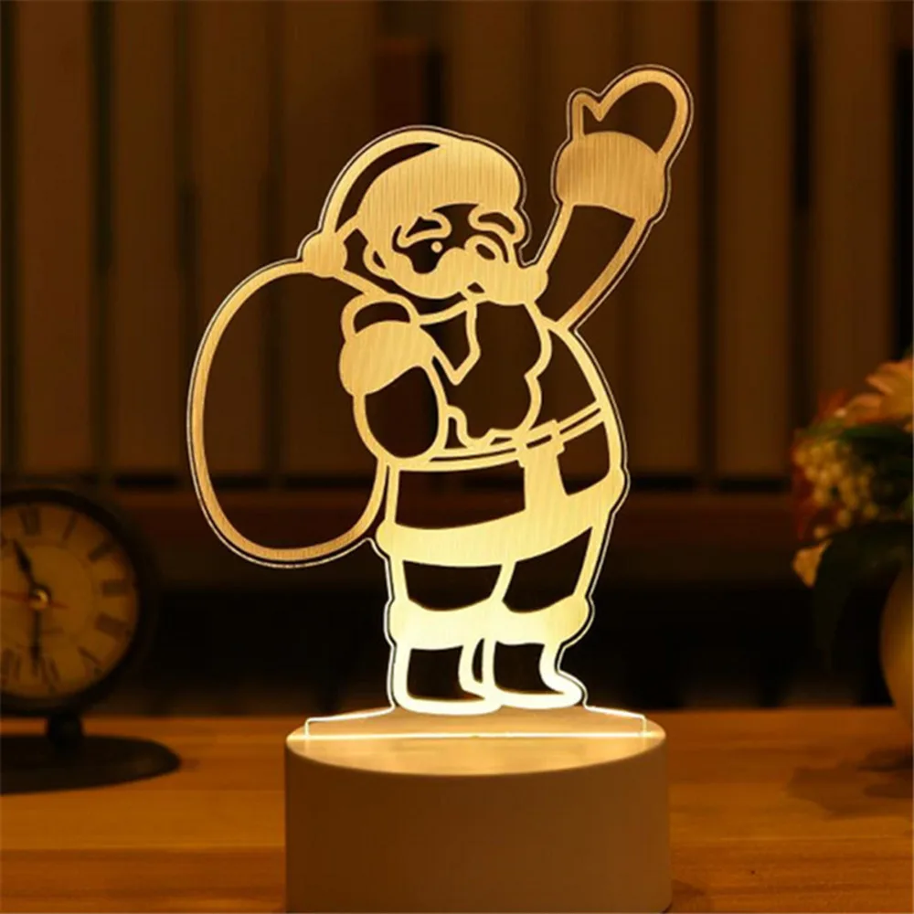 Lampu Malam LED 3D Hadiah Kreatif untuk Hari Kasih Sayang Hari Anak Dekorasi Meja Samping Tempat Tidur Hadiah Pencahayaan Kamar Anak