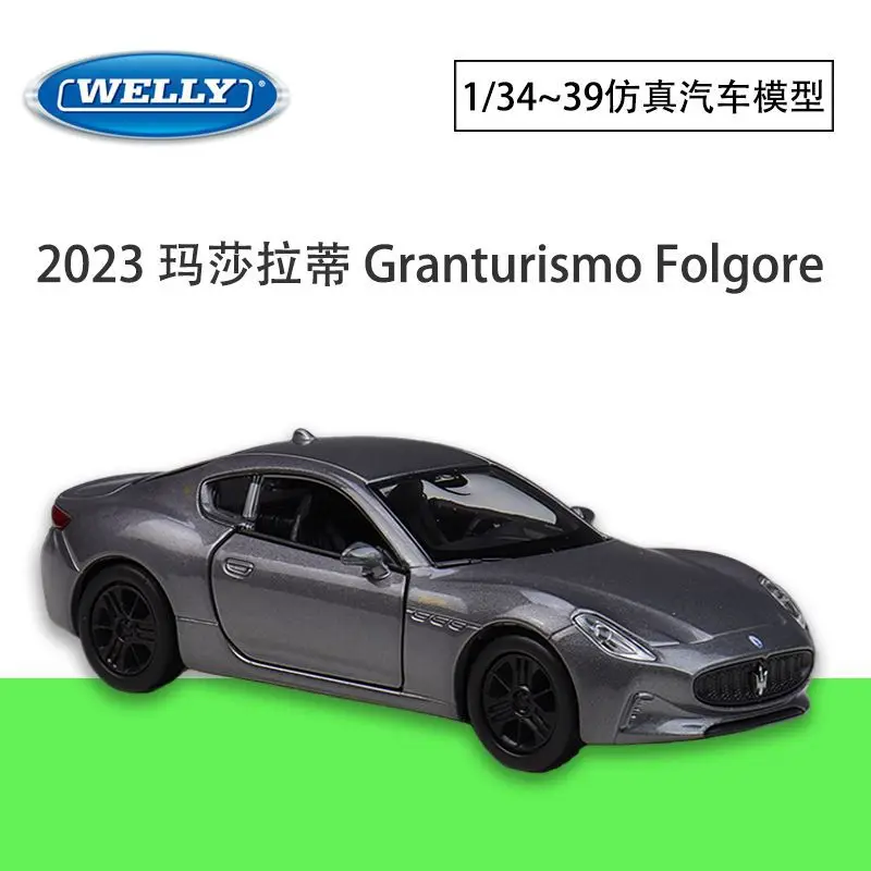 

WELLY 1:36 Maserati 2023 Granturismo Folgore Simulation Alloy Car Model with Door Opening and Power Returning Toy Car Gift