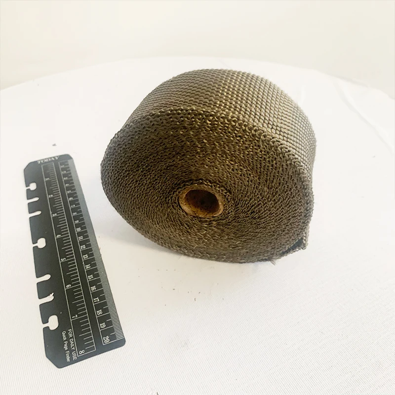 Motorcycle Exhaust Heat Wrap Thermal Band Insulation Manifold Fiberglass Shield Tape with Stainless Ties for Protection