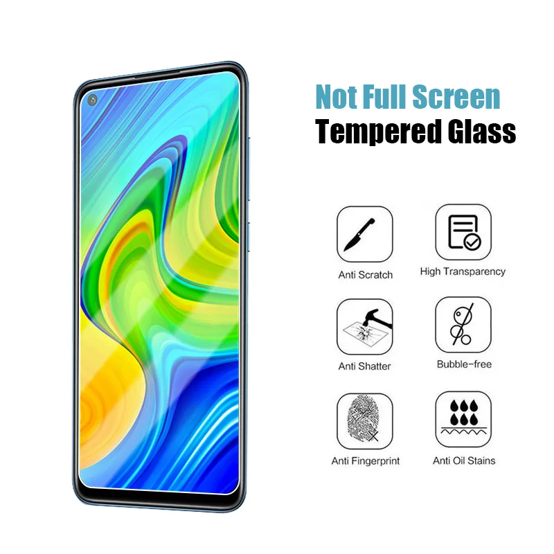 2Pieces Protective Glass For Xiaomi Redmi Note 9 Pro 8 7 9S 9T 9A 9C 8T 8A 7A Screen Protector on Redmi Note 10 Pro Note10 Glass