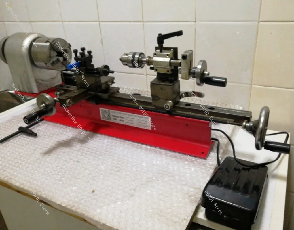 Mini Micro Desktop Lathe Machine, DIY Metal Woodworking Lathe for Home Workshop Instrument Model Craft Making