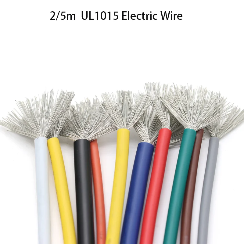 Электрический провод UL1015 24 22 20 18 16 14 12 10 8 AWG, 2/5 м