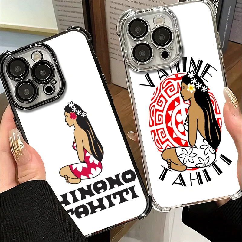 Чехол для телефона Vahine Tahiti Girl Beach Plating для Xiaomi Poco X6 X7 X8 Pro Max X5 X3 M8 M7 M5S Redmi 15C 15 14C 13C 17T 15T 14T F8