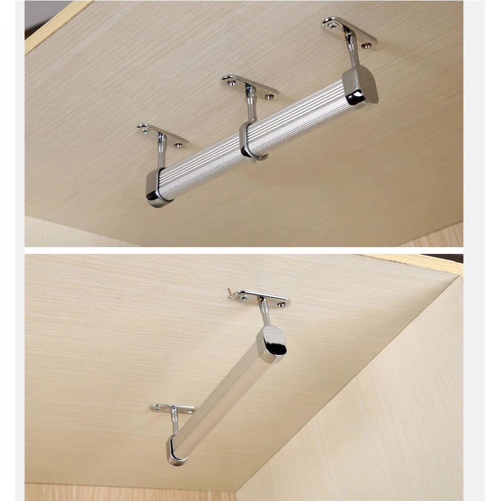 16 楕円形ワードローブポール吊り下げシートトップマウントフランジシートワードローブコーナー亜鉛合金フルワードローブクロスバー