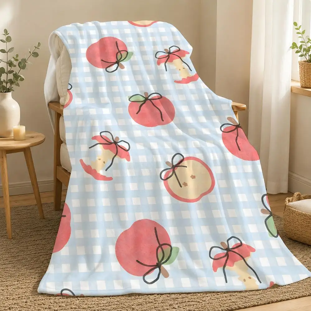 Apples Fruit cute Throw  flannel blanket, suitable for sofas, beds, offices,  exquisite gift blankets