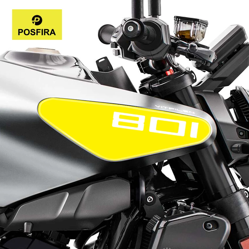 Image of POSFIRA Motorrad-Tankaufkleber 3D Epoxidharz-Aufkleber für Husqvarna Vitpilen 801 2025 Vitpilen801 Motorrad-Zubehör