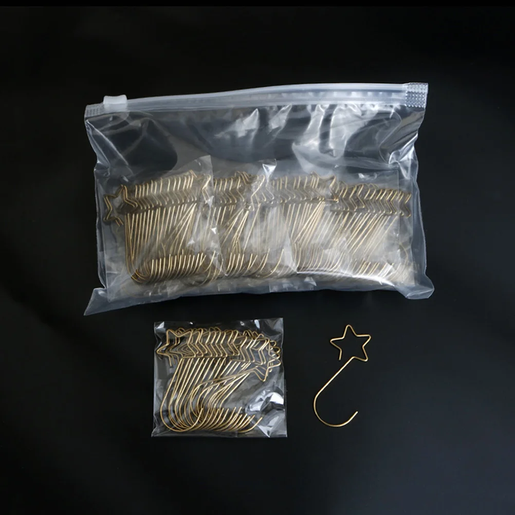 

60pcs Metal Christmas Wreath Hooks Star Shape Heavy Duty Hanging Organizer For Coats Hats Bags Umbrellas Xmas Decoration