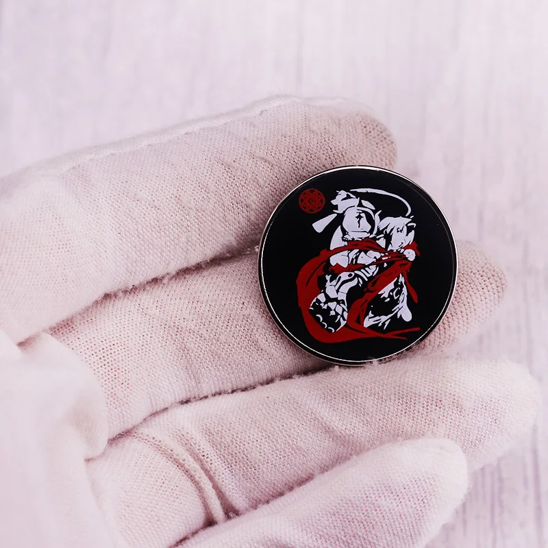 Broche à revers en émail Manga Fullmetal Alchemist, Badge mignon, cadeau pour enfants, bijoux ornés de broches pour sac à dos, vente en gros