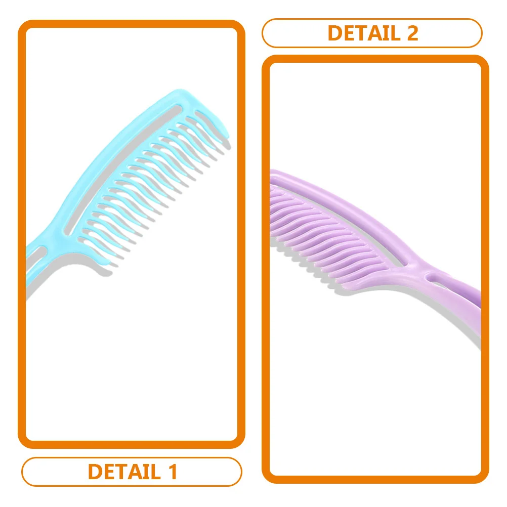 

4 шт., расческа для расчески с волнистыми зубьями, легкая портативная удобная ручка, расческа для женщин