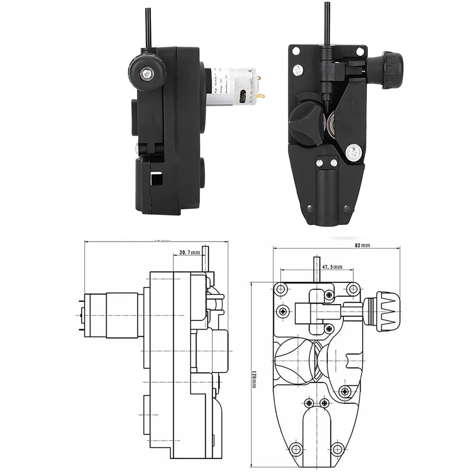 Máquina De Alimentador De Fio De Solda, Mig Welder Roll Wire Feed Motor, DC 24V, 10W, 0.8mm, 1.0mm