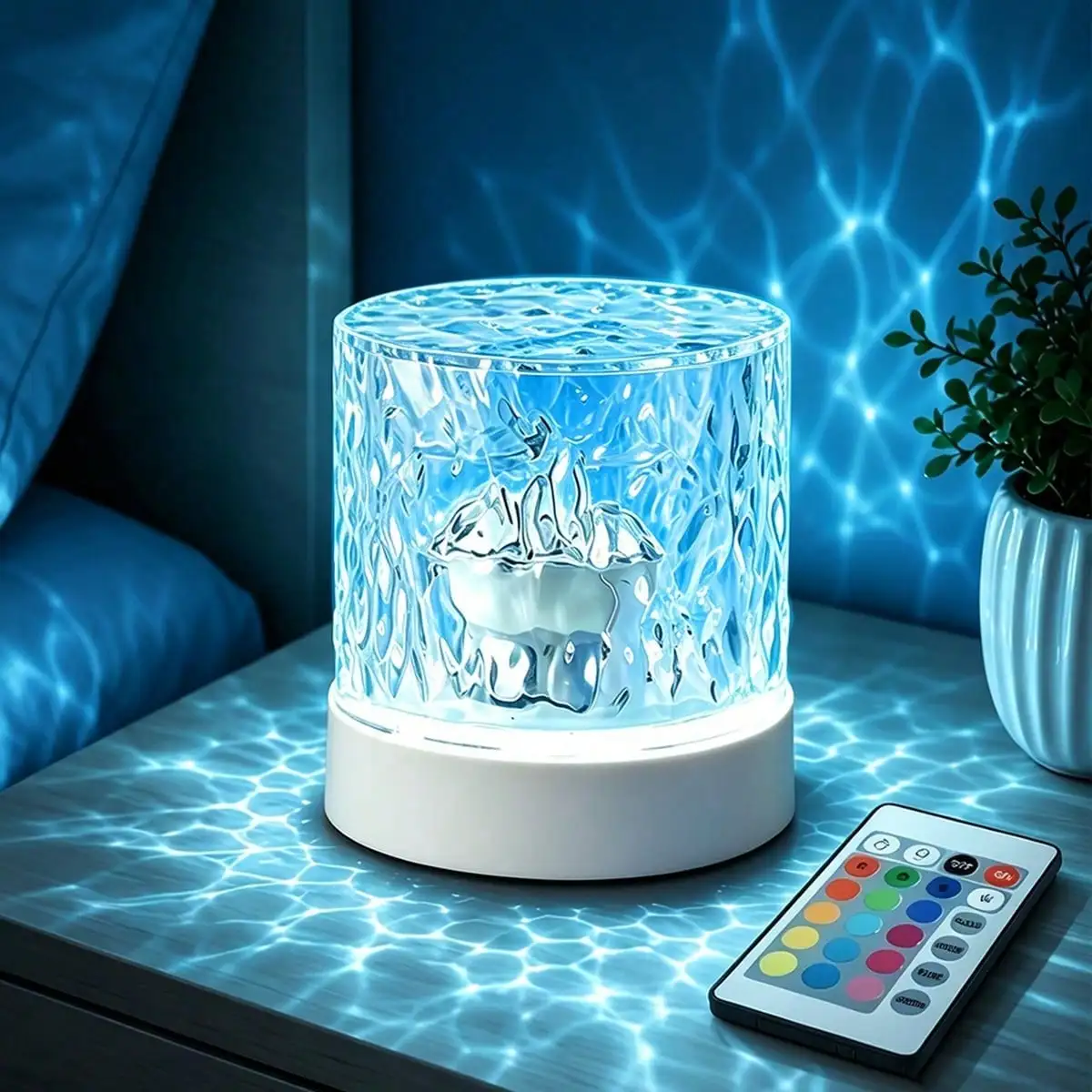 Nightlight Water Ripple Atmosphere Light Couple Romantic High Beauty Table Lamp Bedroom Bedhead Sleep Light