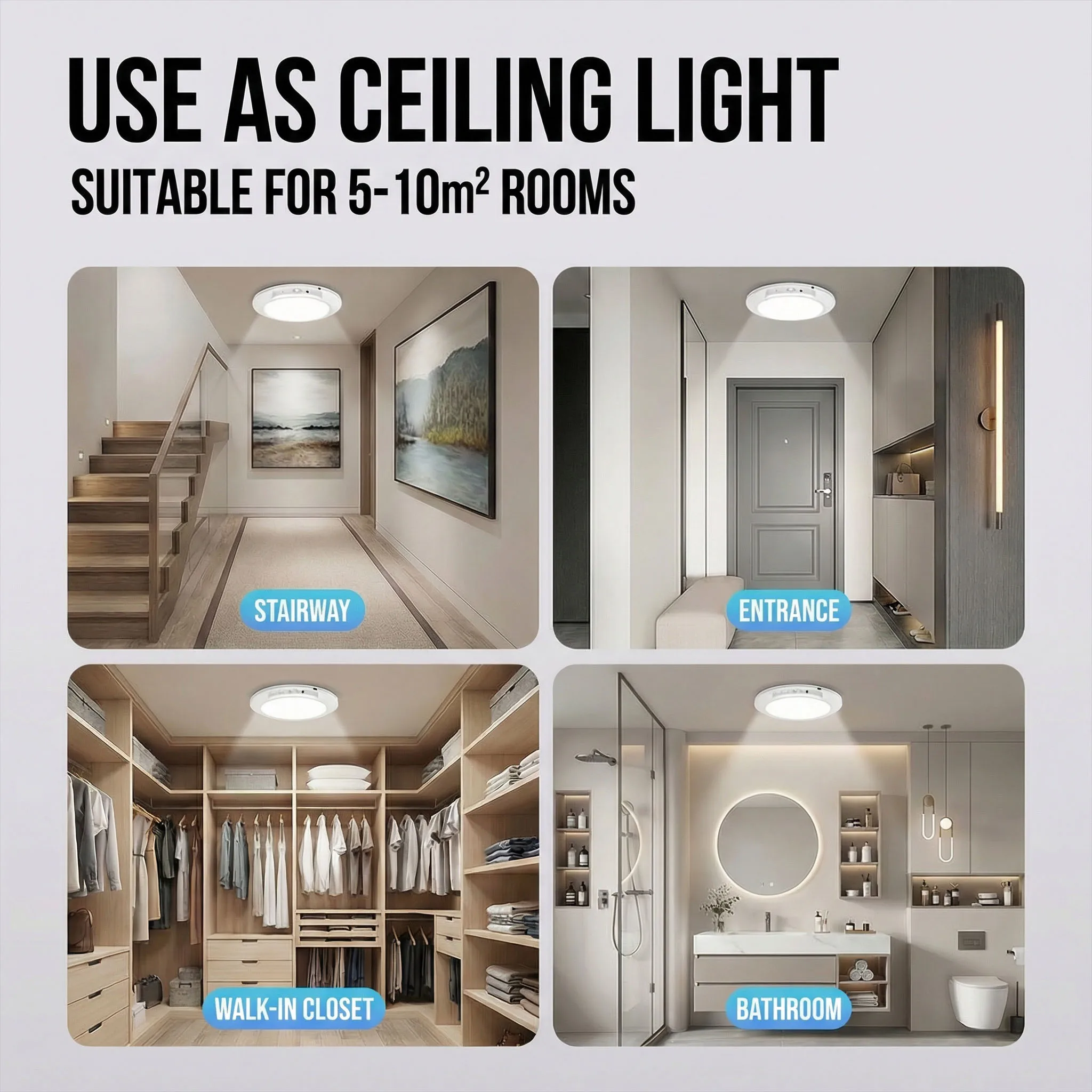 LED Ceiling Light Dimmable Remote Surface Mount for Living Room Bedroom Kitchen Bathroom Hall Dining Study Lights Modern Style