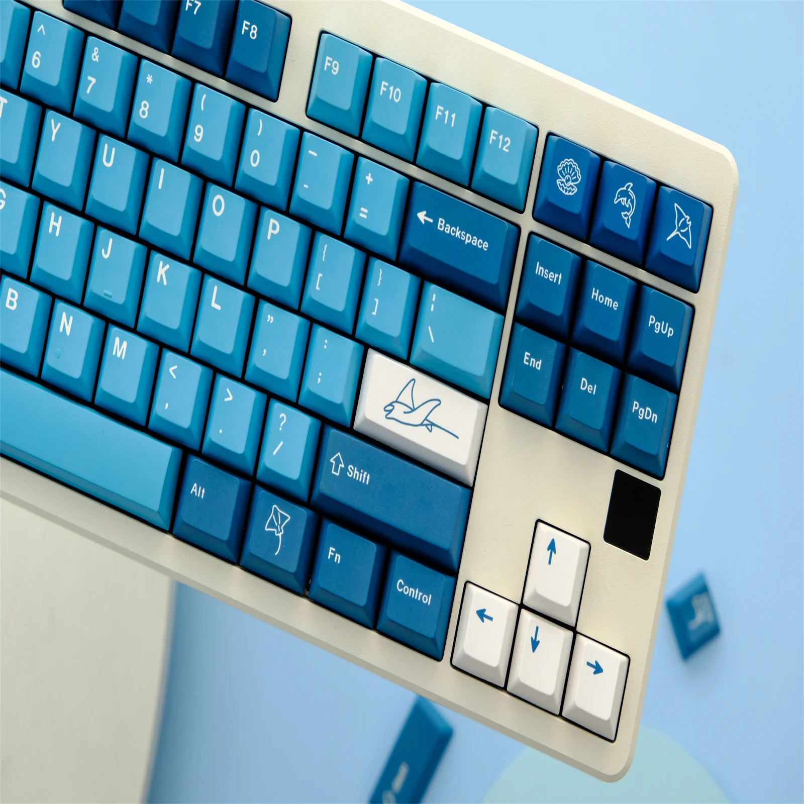 GMK Devil fish Keycaps Set 129 Keys PBT Keycaps Cherry Profile DYE-SUB Personalized GMK Keycaps For Mechanical Keyboard