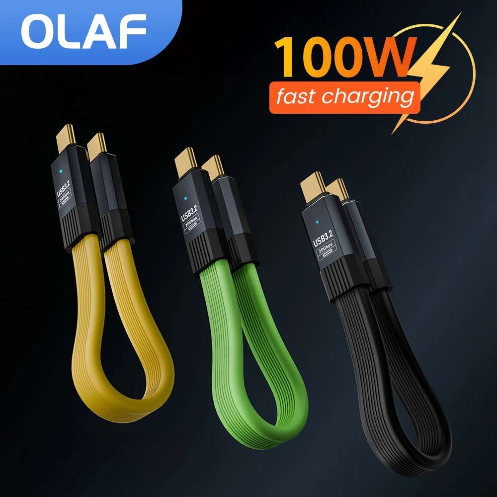 고속 충전 C타입 to C타입 케이블, USB C 코드, 데이터 전송, 아이폰 15 샤오미 태블릿 노트북용, PD100W, 8K @ 60Hz 스크린 캐스팅