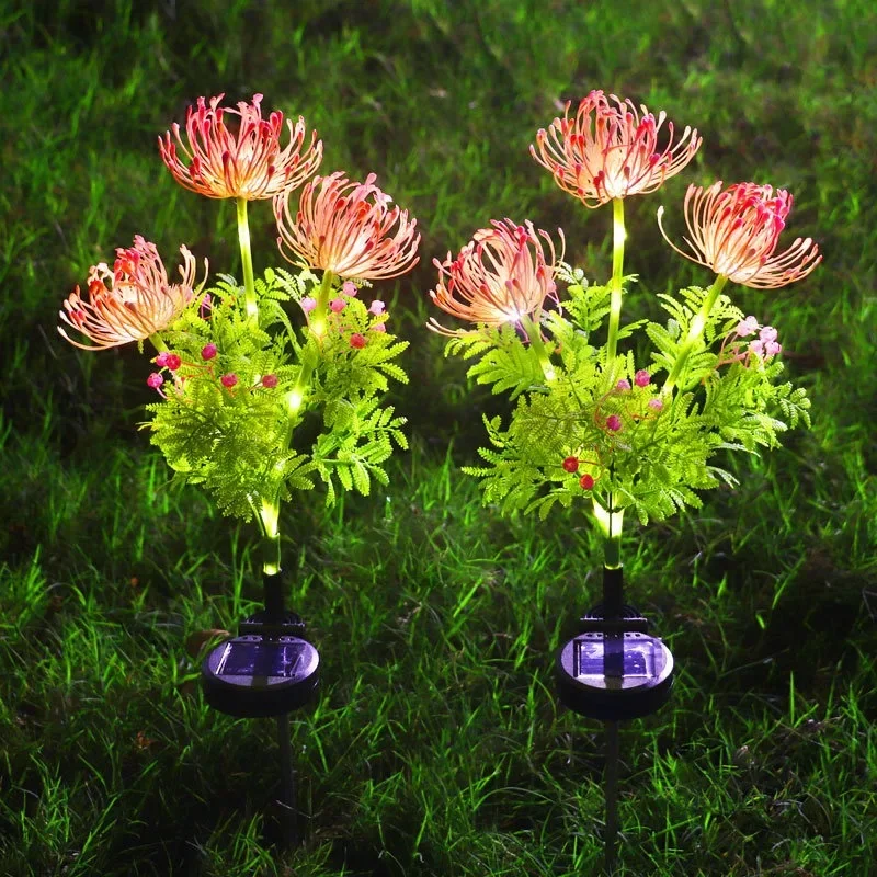 1Pcs New Solar-powered Bianhua Eternal Flower Courtyard Garden Decoration Waterproof LED Ground Lawn Ambient Light