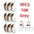 size 10 9pcs grey