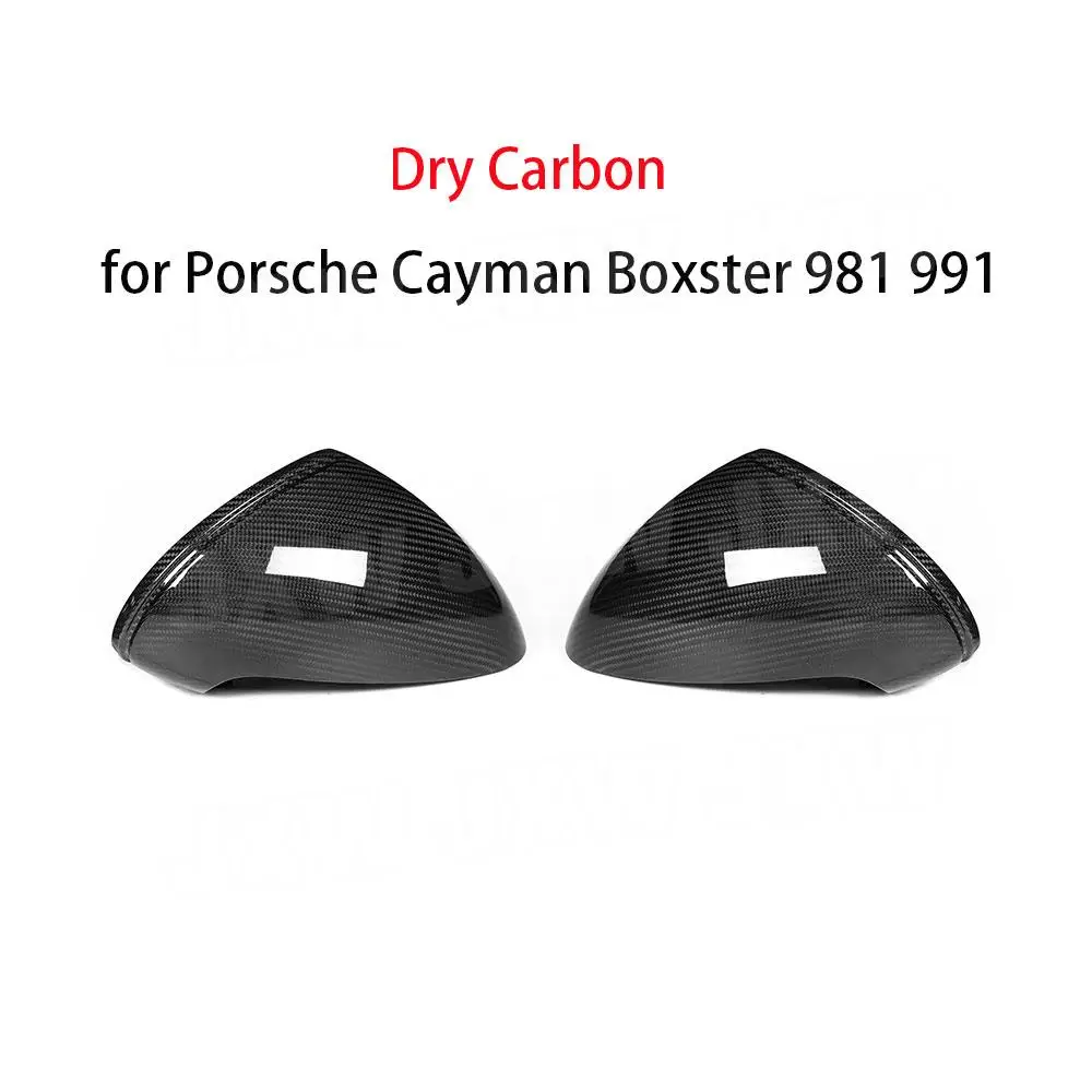 Dry Carbon Fiber Car Side Rearview Mirror Cover Trim Shell Covers Sticker For Porsche Cayman Boxster 981 991 Standard 2013-2016