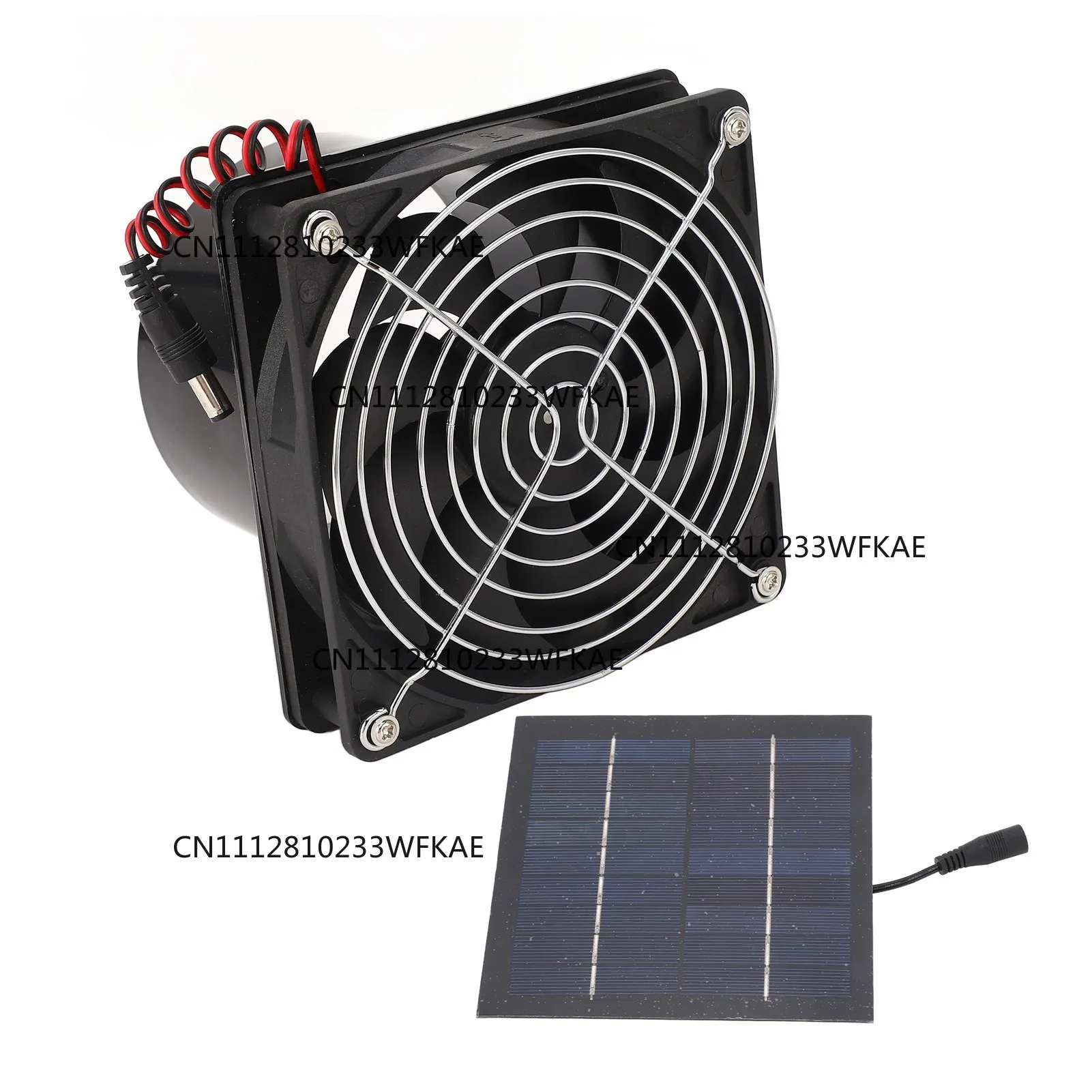 Solar Powered Exhaust Fan Efficient Heat Dissipation Ventilation 50W Solar Panel Fan Kit 5-12V