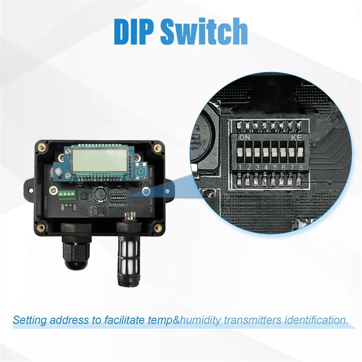 

RS485 Temperature Humidity Sensor Modbus RTU Temp Sensor Digital Industrial Temp and Humidity Transmitter Wall MountedJAS