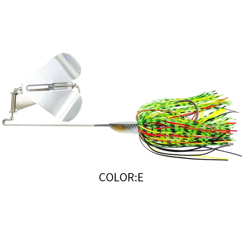 14.8g/ 25.3g Head Jig with Silicone Skirt Spinnerbait Rubber Metal Head Blade Saltwater Japanese Lure Chatter Carp Fishing Pesca