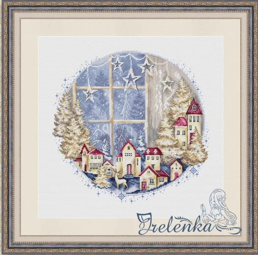 Christmas Village 41-40 DIY needle work Cross Stitch Set Counted Cross Stitch Kit  28ct 14ct 32ct Metallic aida