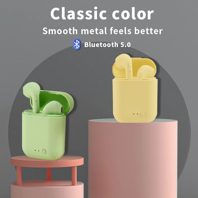 ZLRLMHY HIFI Bluetooth Earphones Matte 3D Stereoscopic Sound Sports Dual Ear Wireless Mini 12 New Bluetooth Earphones 5.0