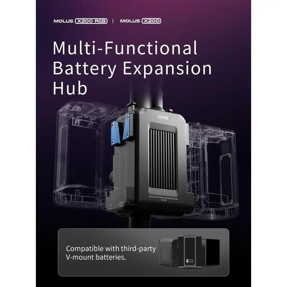 

ZHIYUN MOLUS X200 RGB X200 Двухцветный 200 Вт COB светодиодный светильник для видеосъемки Bowens Mount APP Control для прямой трансляции видеоблогов, съемки на открытом воздухе