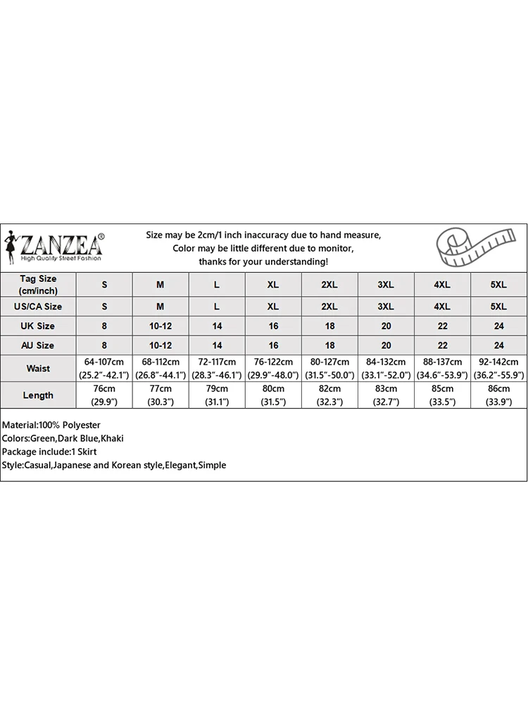 Zanzea-長く伸縮性のあるウエストのミドル丈スカート,女性用,ストレートプリーツ,十分な,単色,カジュアル,休暇,韓国,夏,2020