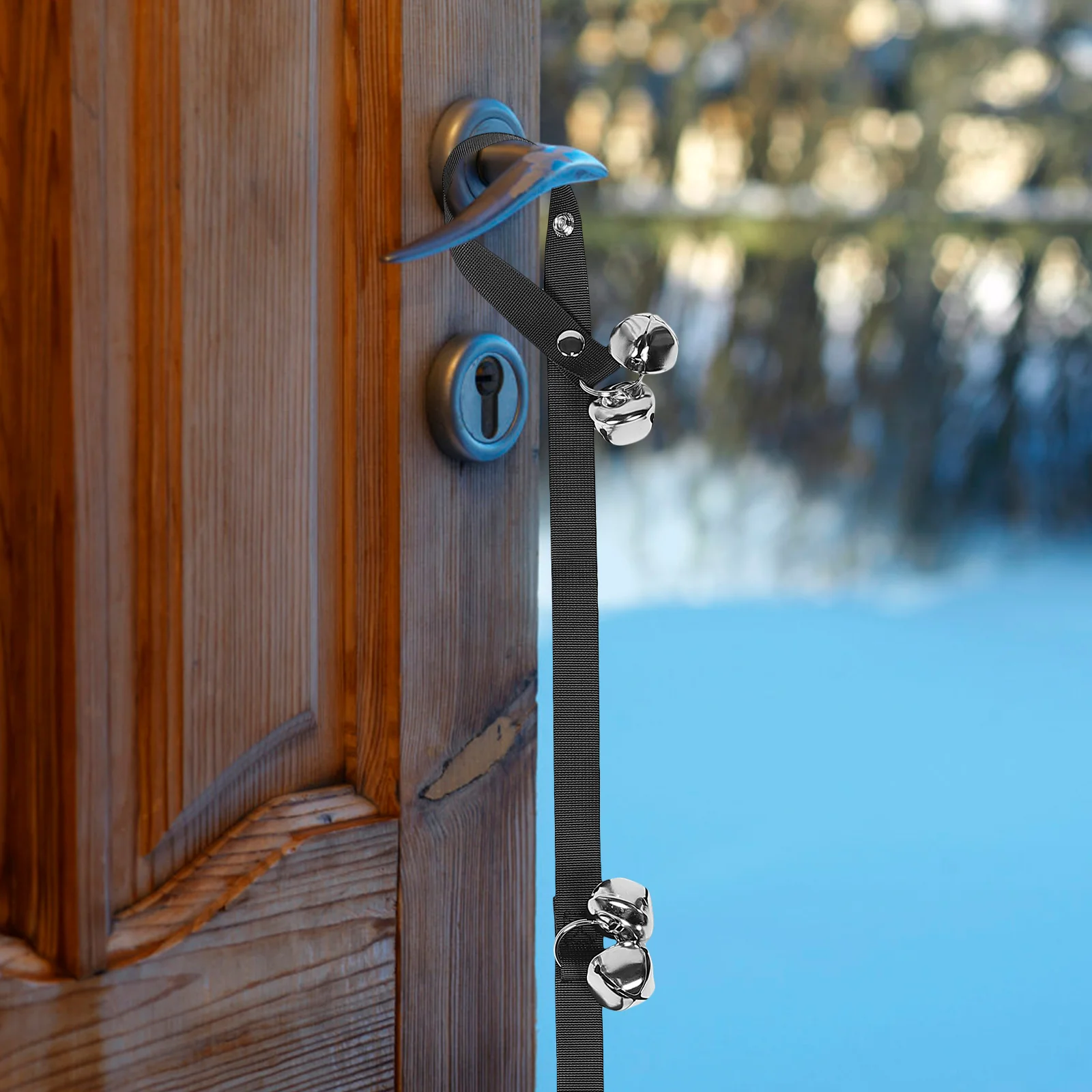 

Dog Door Bell Rope 3 Stainless Steel Bells Pet Training Tool Canvas Pouch Puppy Alarm Doorway Passage Step Mat