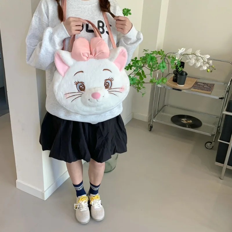 2025 ديزني جديد لطيف ماري كات أفخم سعة كبيرة حقيبة كروسبودي فتاة حلوة القلب متعددة الأغراض الكرتون على ظهره #3