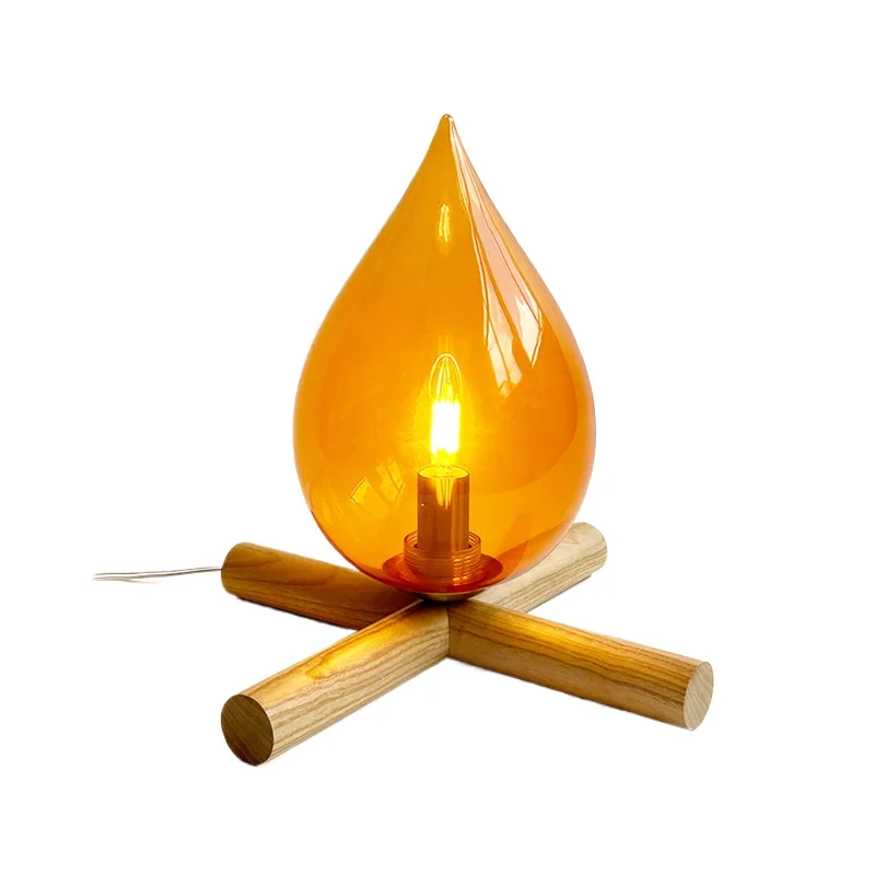 

Bedside retro decorative desk lamp designer creative atmosphere light bedroom living room night light