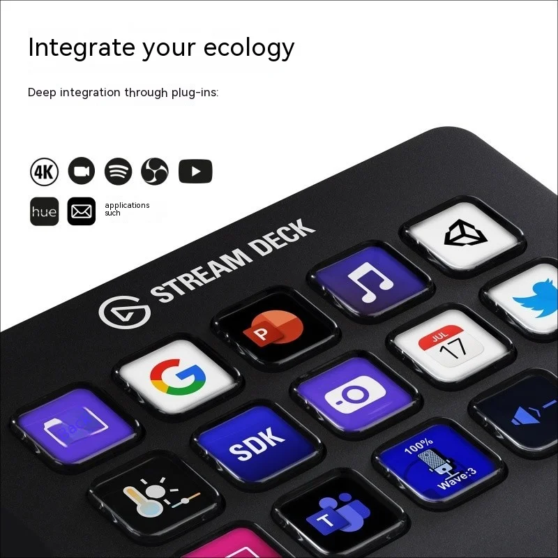 Elgato Stream Deck MK.2 Wielofunkcyjny panel konsoli do transmisji na żywo Designerski asystent biurkowy Mini klawiatura makro Biuro dla graczy