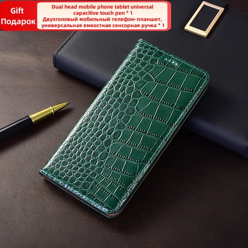 

Crocodile Genuine Leather Case For OPPO Find X8 X7 X6 X5 X4 X3 X2 X Pro Lite Neo Ultra Magnetic Flip Wallet Cover