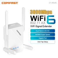 COMFAST White Dual-band WIFI6 Wireless Repeater 3000Mbps WI-FI Extender AP Gigabit Network Port Wifi Home Router