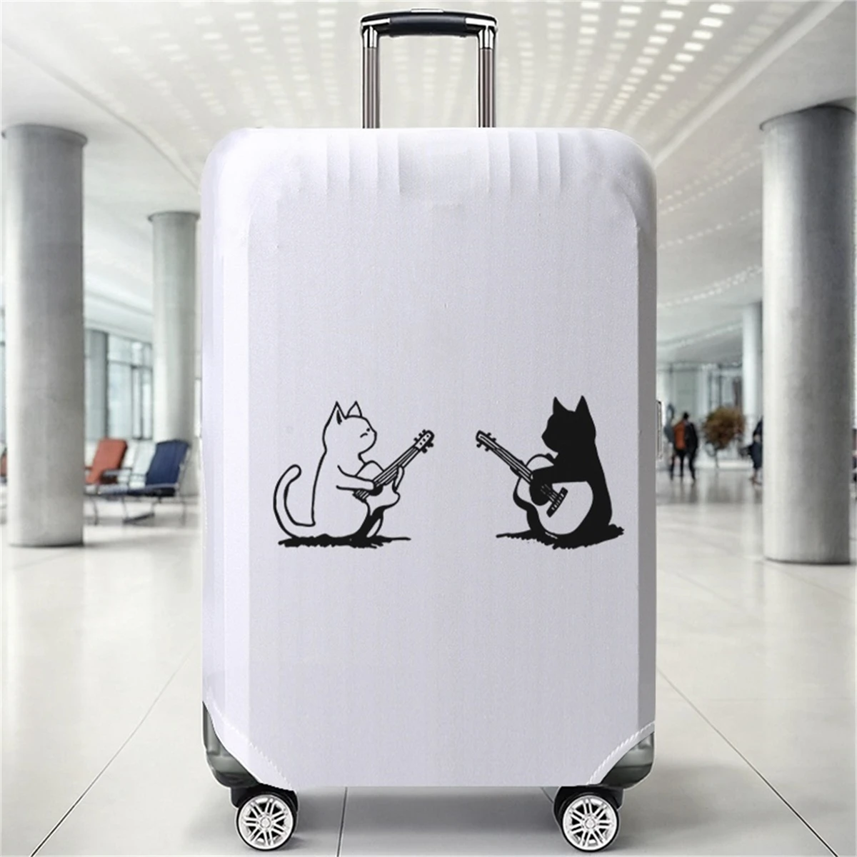 

Защитный чехол для багажа с кошачьим принтом, подходит для чемоданов 18-32 дюймов, чехлы для ручек чемоданов, дорожные аксессуары.